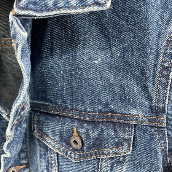 Santana Abraxas Denim Jacket Port Authority Custom Rock Psychedelic Back Print S - Picture 4 of 9